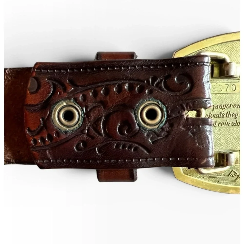 Fallen Leather Belt Mount Rushmore 1991 Golden Anniversary Buckle Ltd 00970 RARE